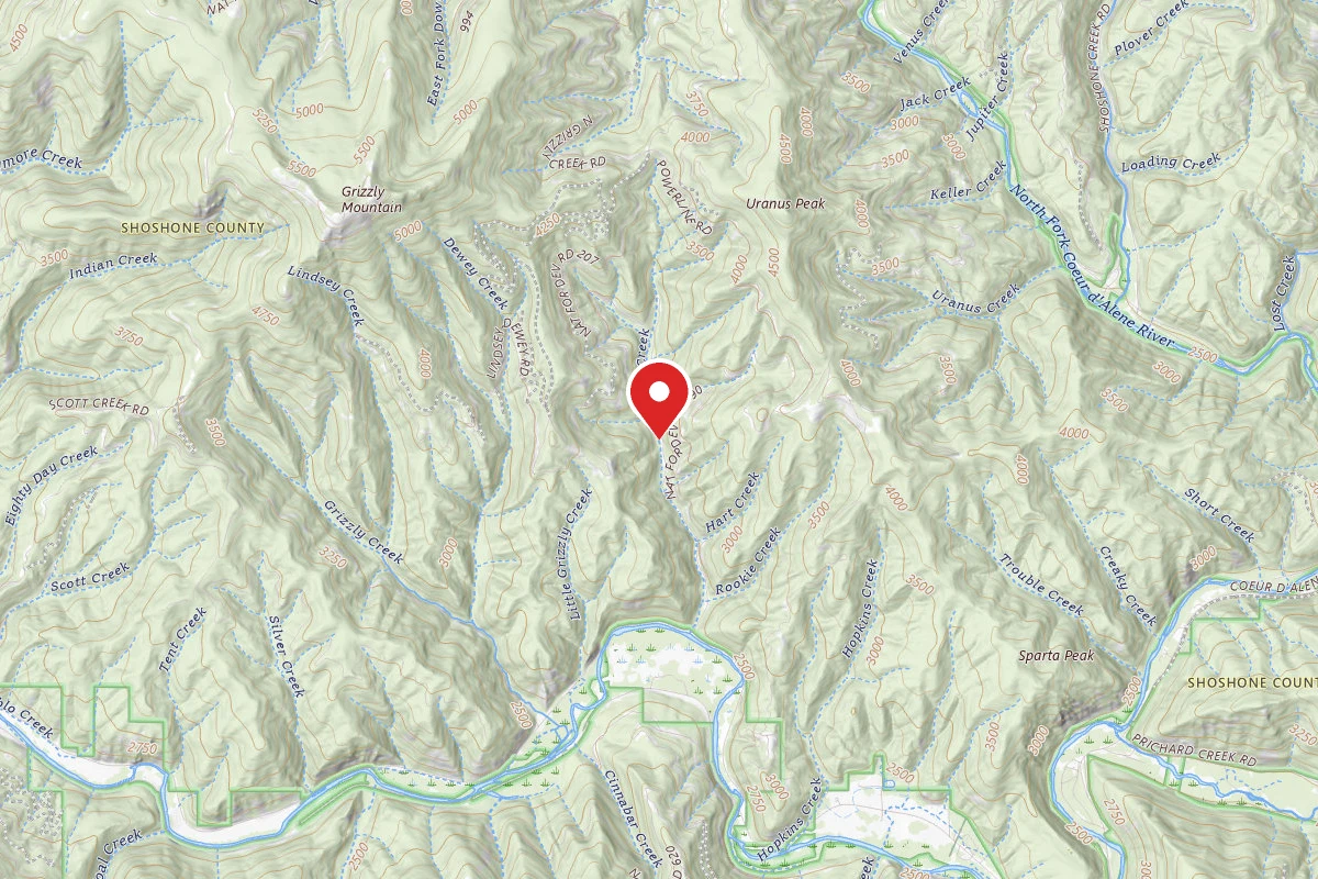 Idaho Panhandle Dispersed Campsite RD 207 MM 1.5