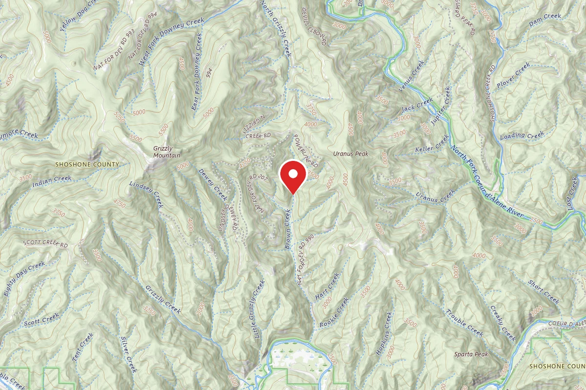 Idaho Panhandle Dispersed Campsite RD 207 MM 2.6