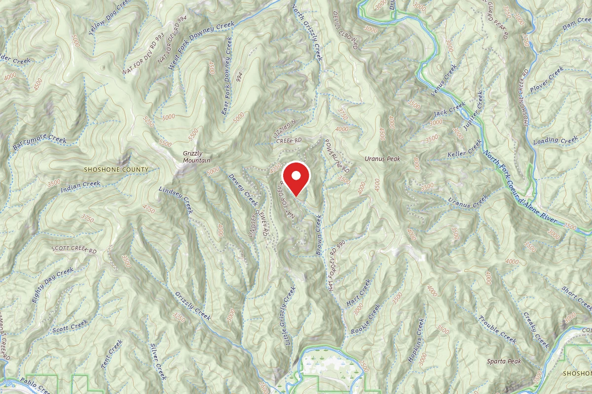 Idaho Panhandle Dispersed Campsite RD 207 MM 3.2
