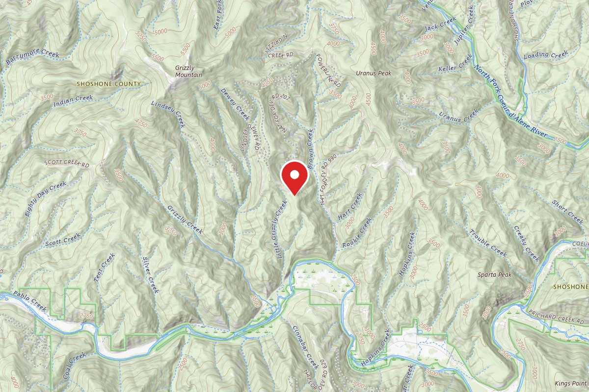 Idaho Panhandle Dispersed Campsite FR 622 MM 1.4