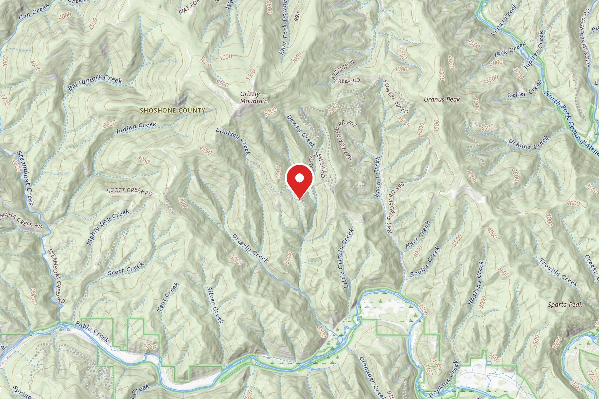 Idaho Panhandle Dispersed Campsite RD 622 MM 4.8