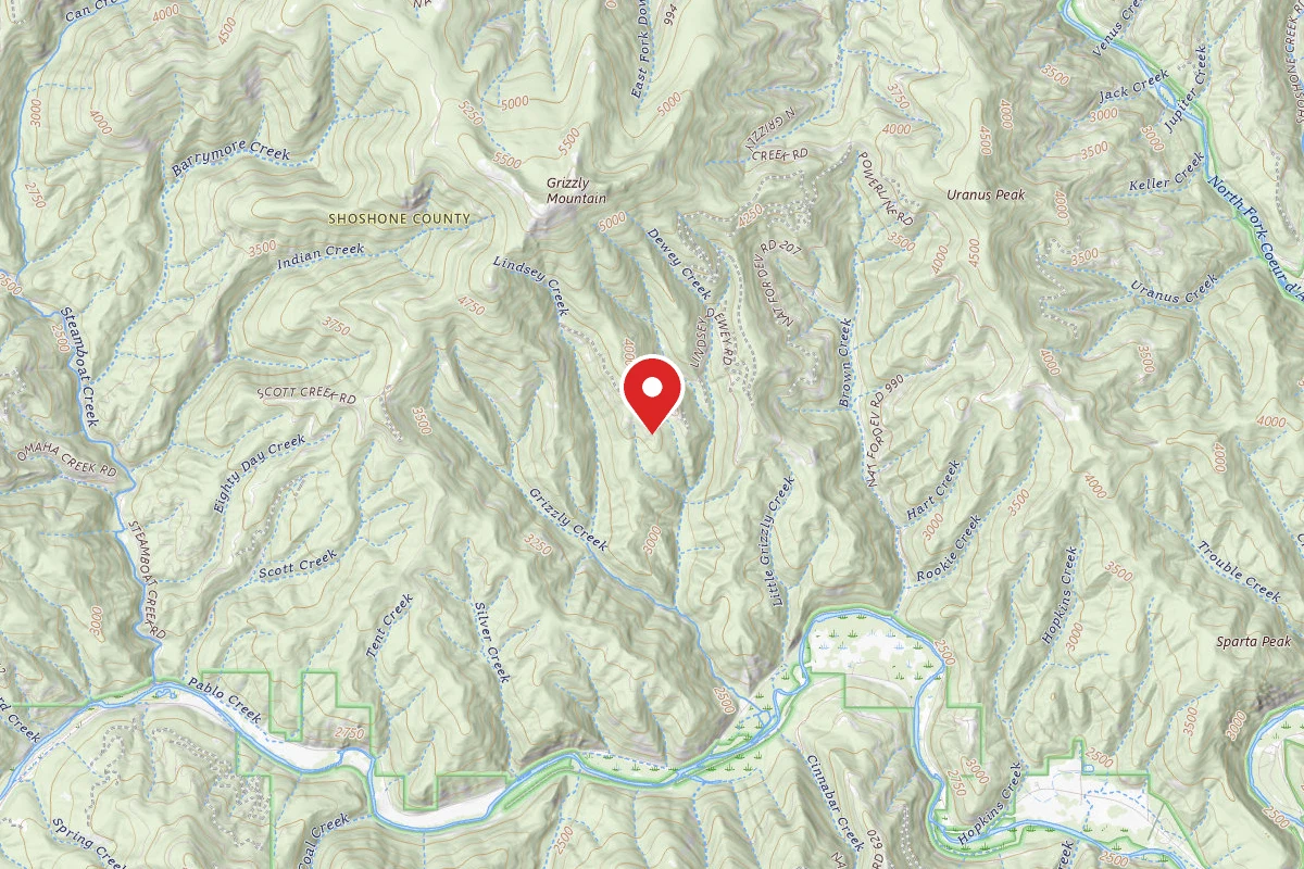 Idaho Panhandle Dispersed Campsite RD 622 MM 5.4