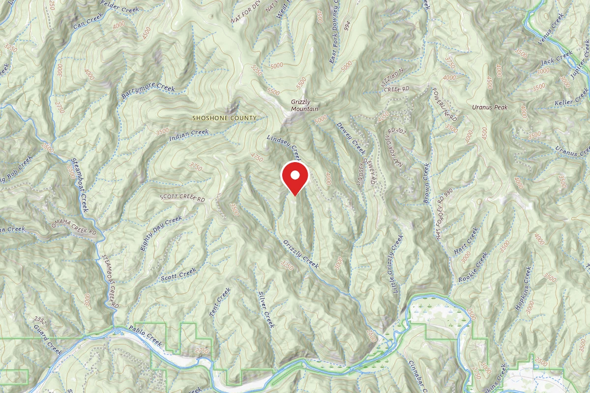 Idaho Panhandle Dispersed Campsite RD 622 MM 7.2