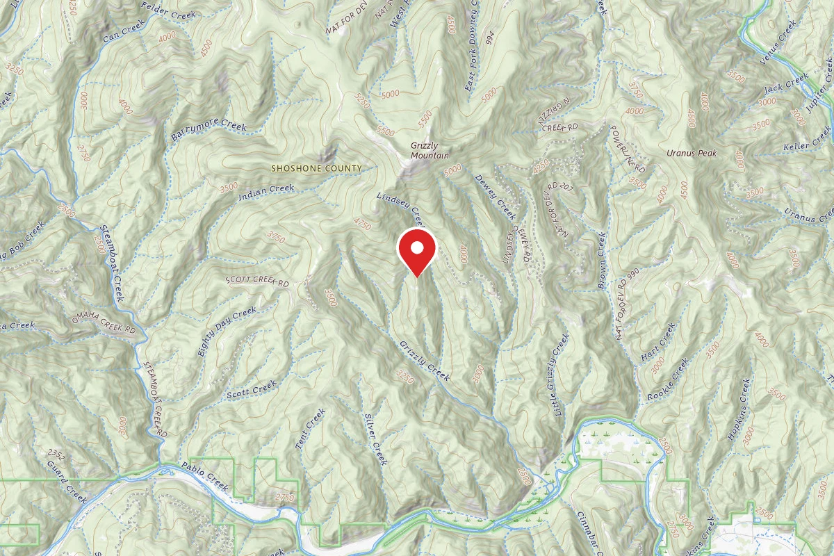 Idaho Panhandle Dispersed Campsite RD 622 MM 7.2