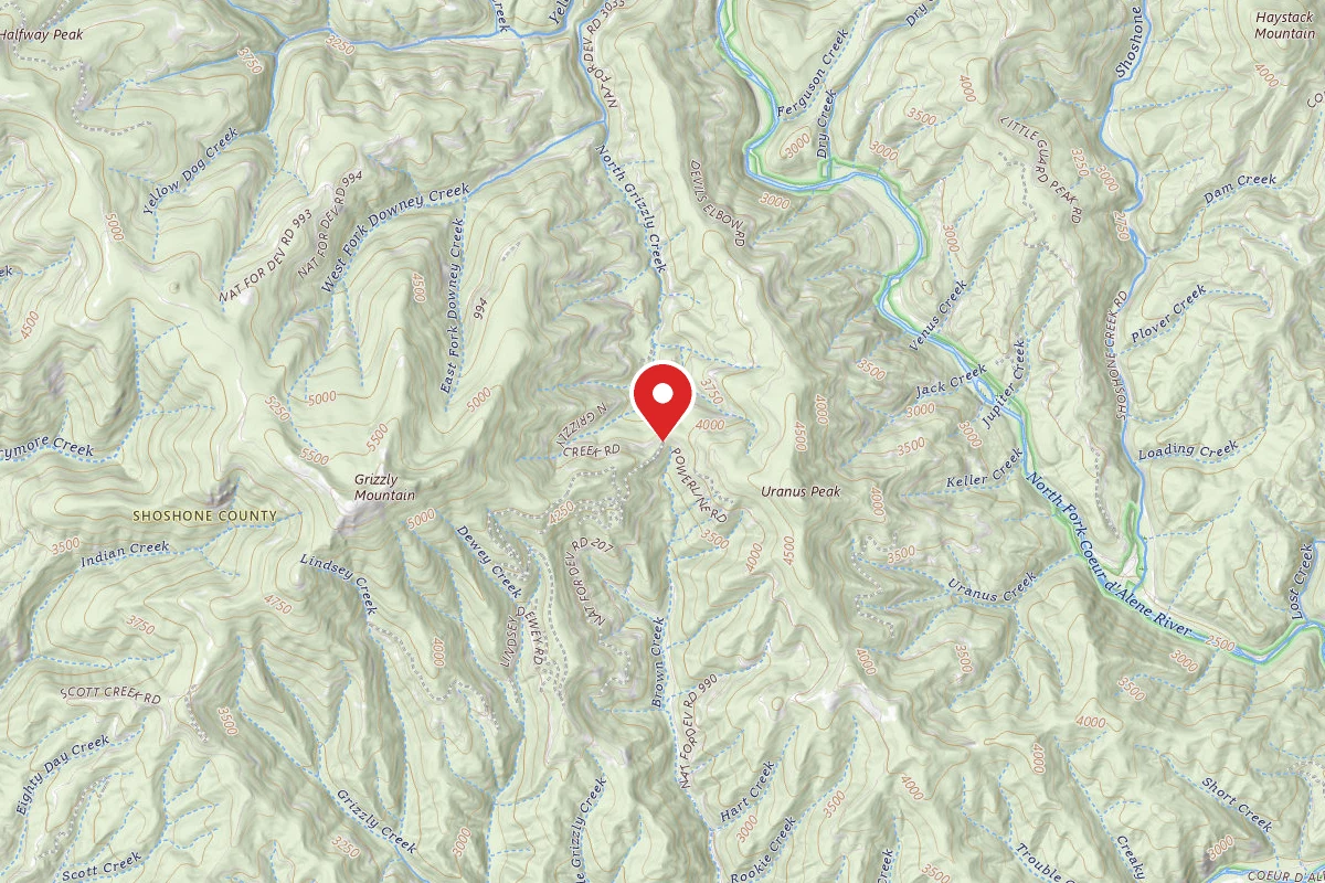 Idaho Panhandle Dispersed Campsite RD 207 MM 6.6
