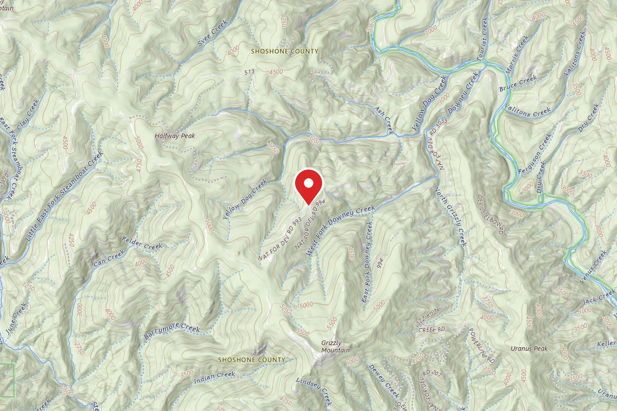 Idaho Panhandle Dispersed Campsite RD 994 MM 7.9