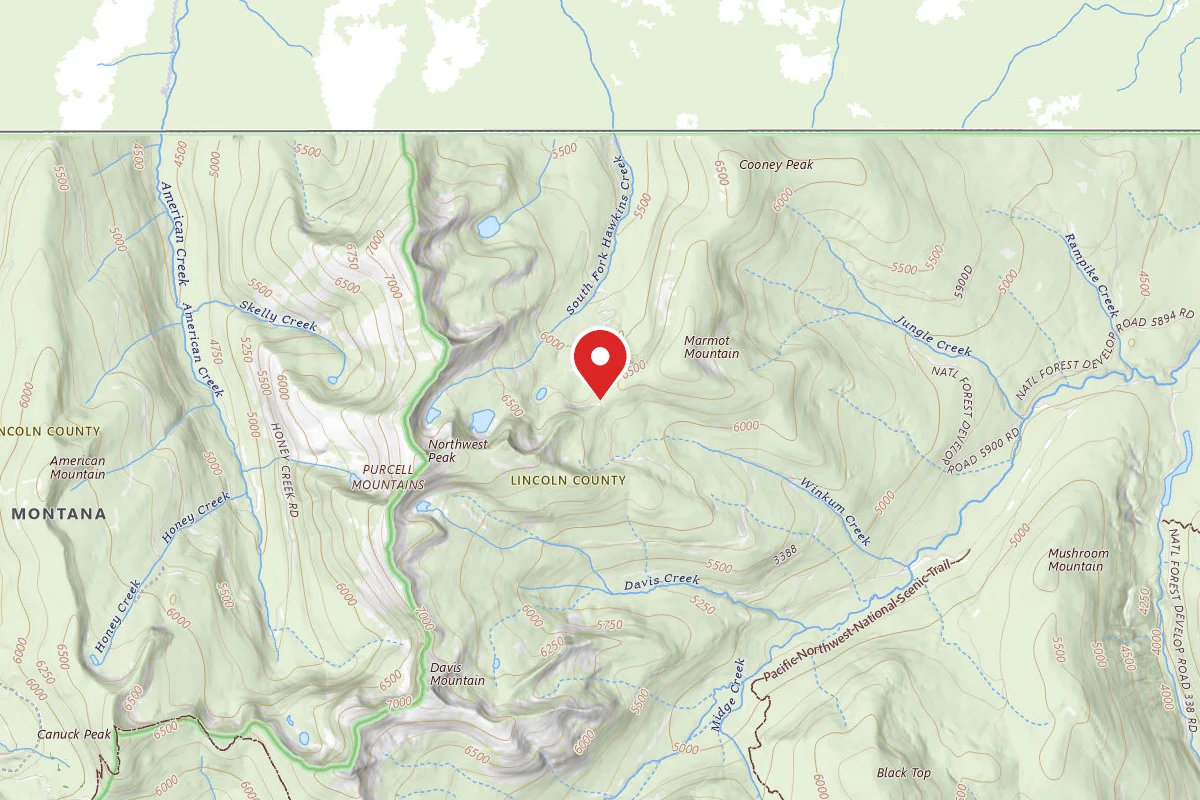 Kootenai Dispersed Campsite RD 338U CAMPSITE