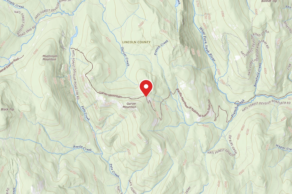 Kootenai Dispersed Campsite PNT04 RD5857 SITE B