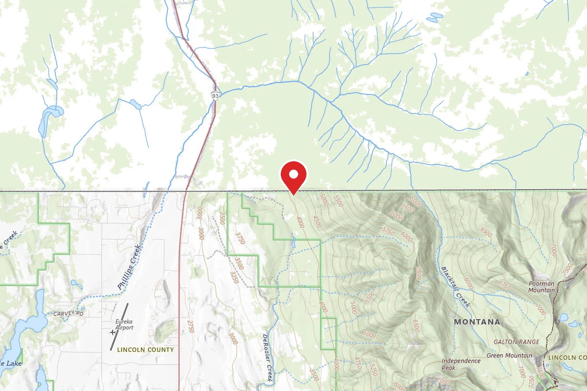 Kootenai Dispersed Campsite PNT03 TR92 CAMPSITE A