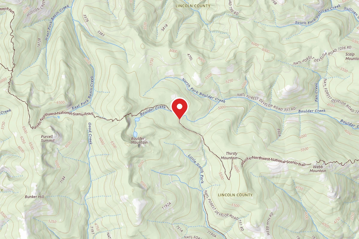 Kootenai Dispersed Campsite PNT01 TR62 SITE A
