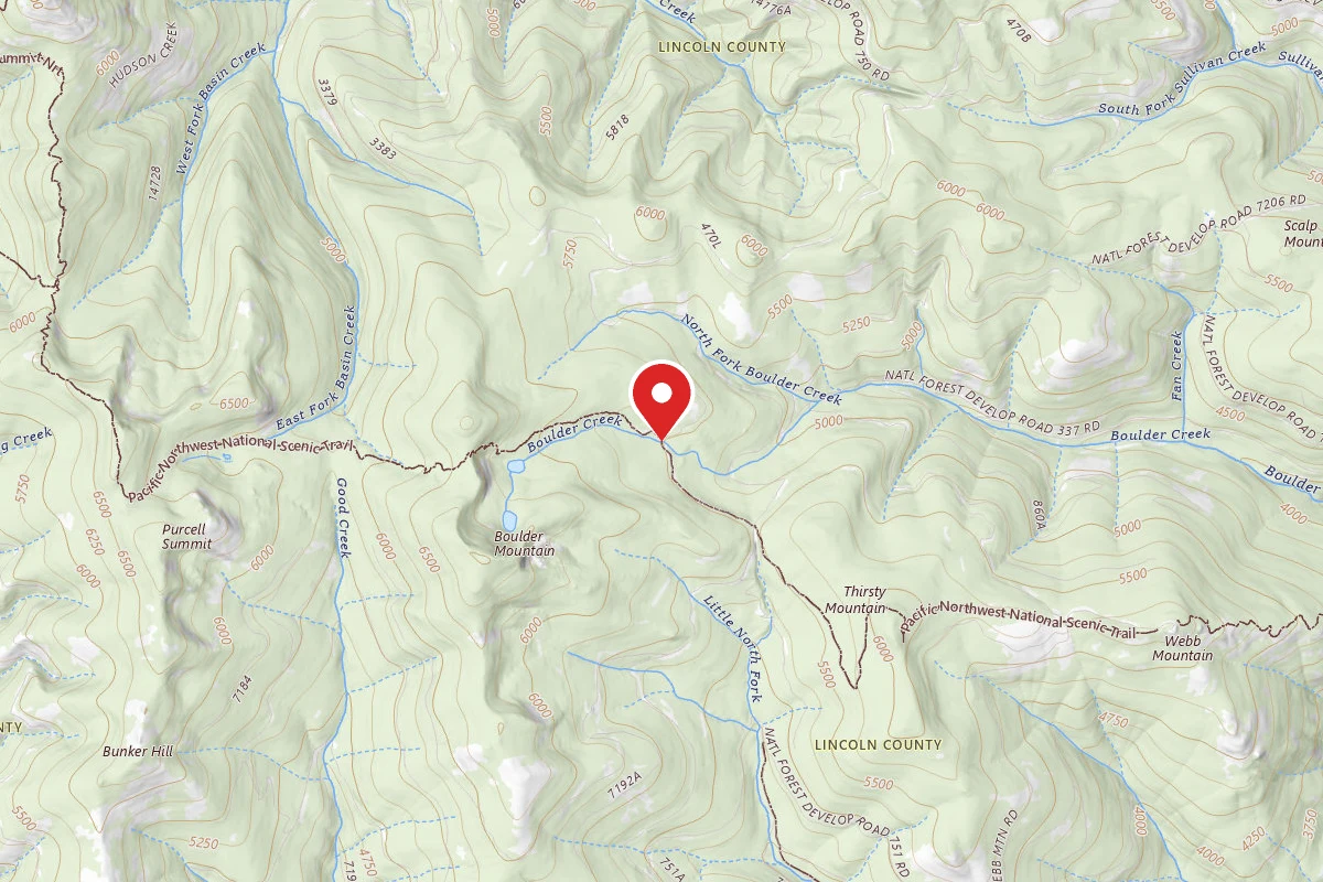 Kootenai Dispersed Campsite PNT01 TR 62 SITE B