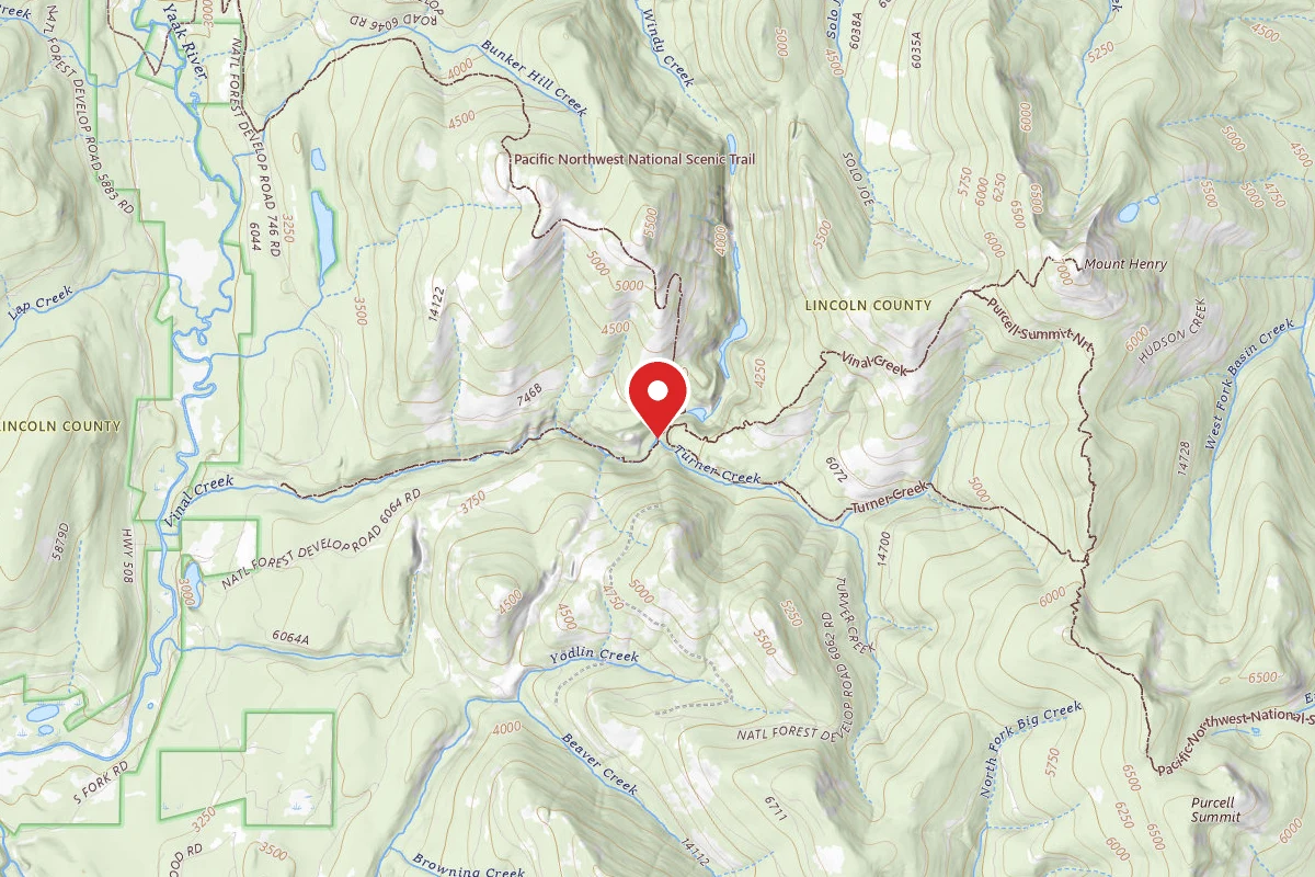 Kootenai Dispersed Campsite PNT04 TR9 SITE B