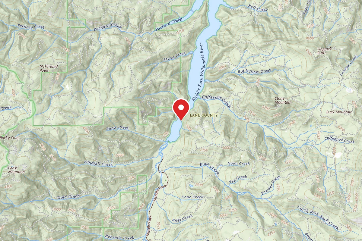 Hills Creek Reservoir Area