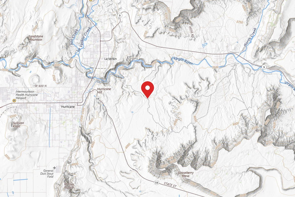 Hurricane Cliffs BLM Dispersed Sites 20-35 spur