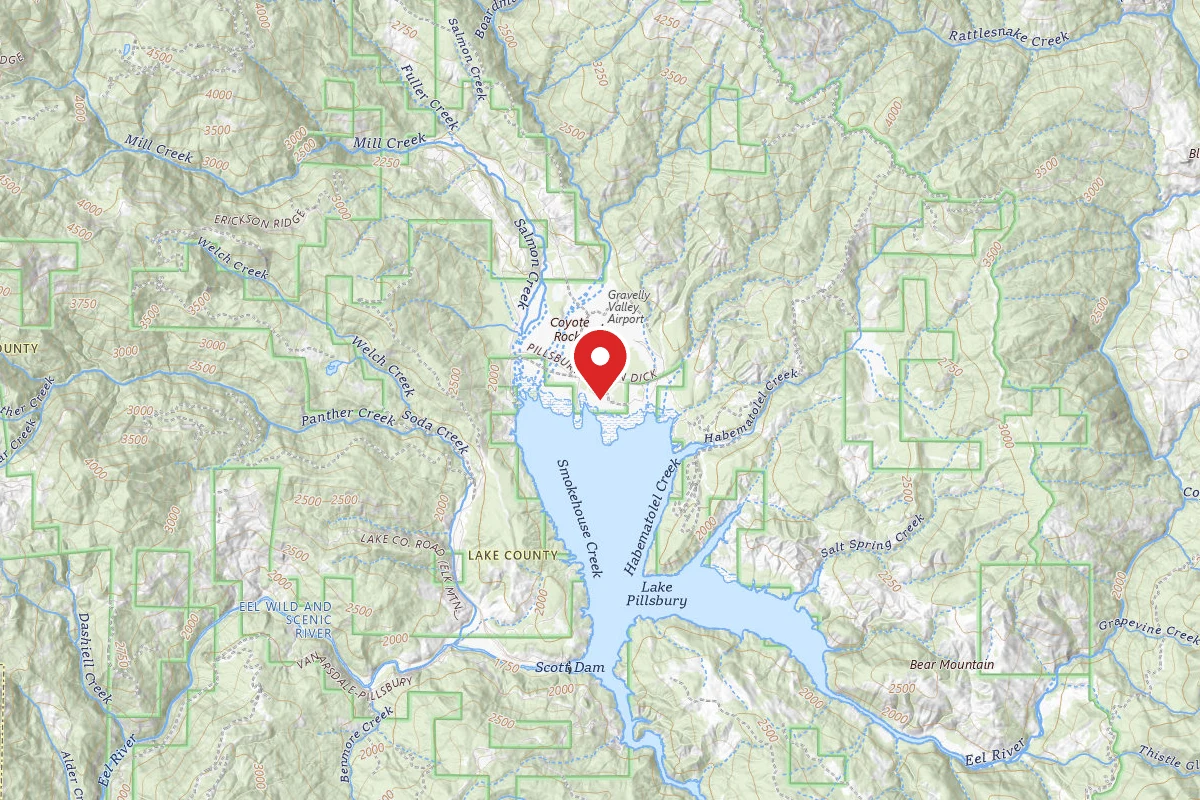 PG&E Mendocino National Forest Lake Pillsbury Area Oak Flat Campground