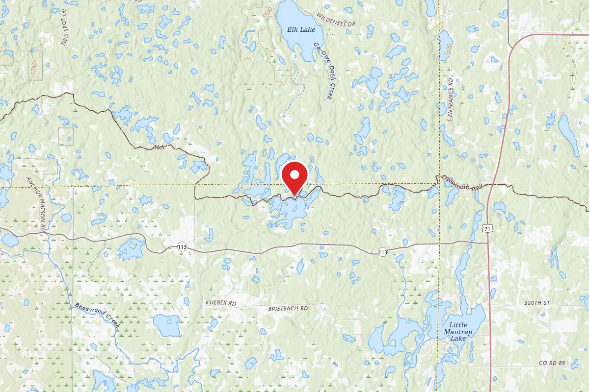 DeSoto Lake Backpacking sites in the NCT at Itasca State Park