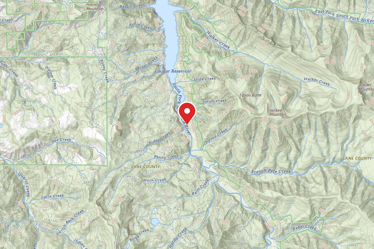 Cougar Reservoir Area