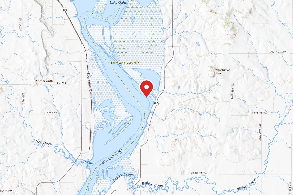 Hazelton Area - Lake Oahe