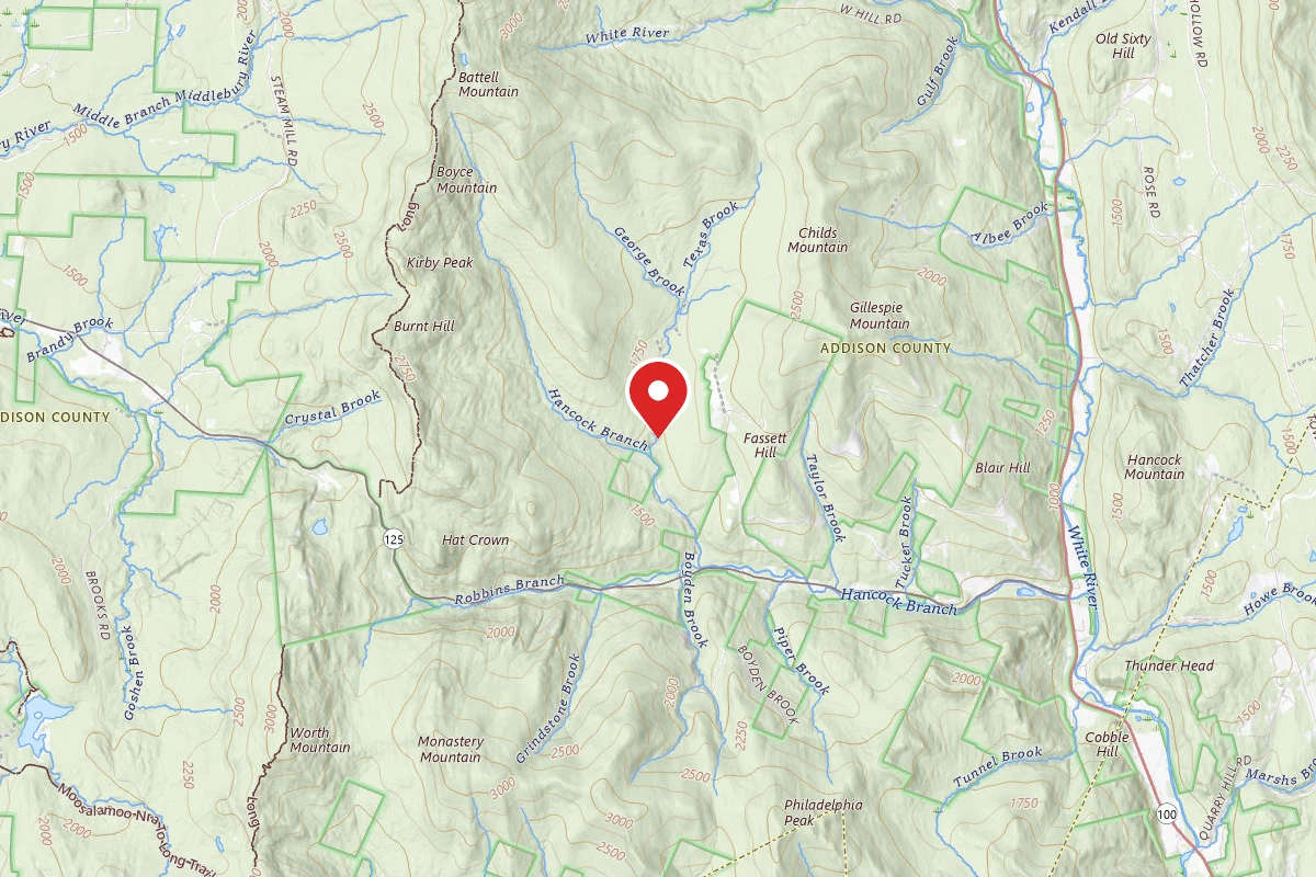 Green Mountain National Forest Texas Falls Primative campsites