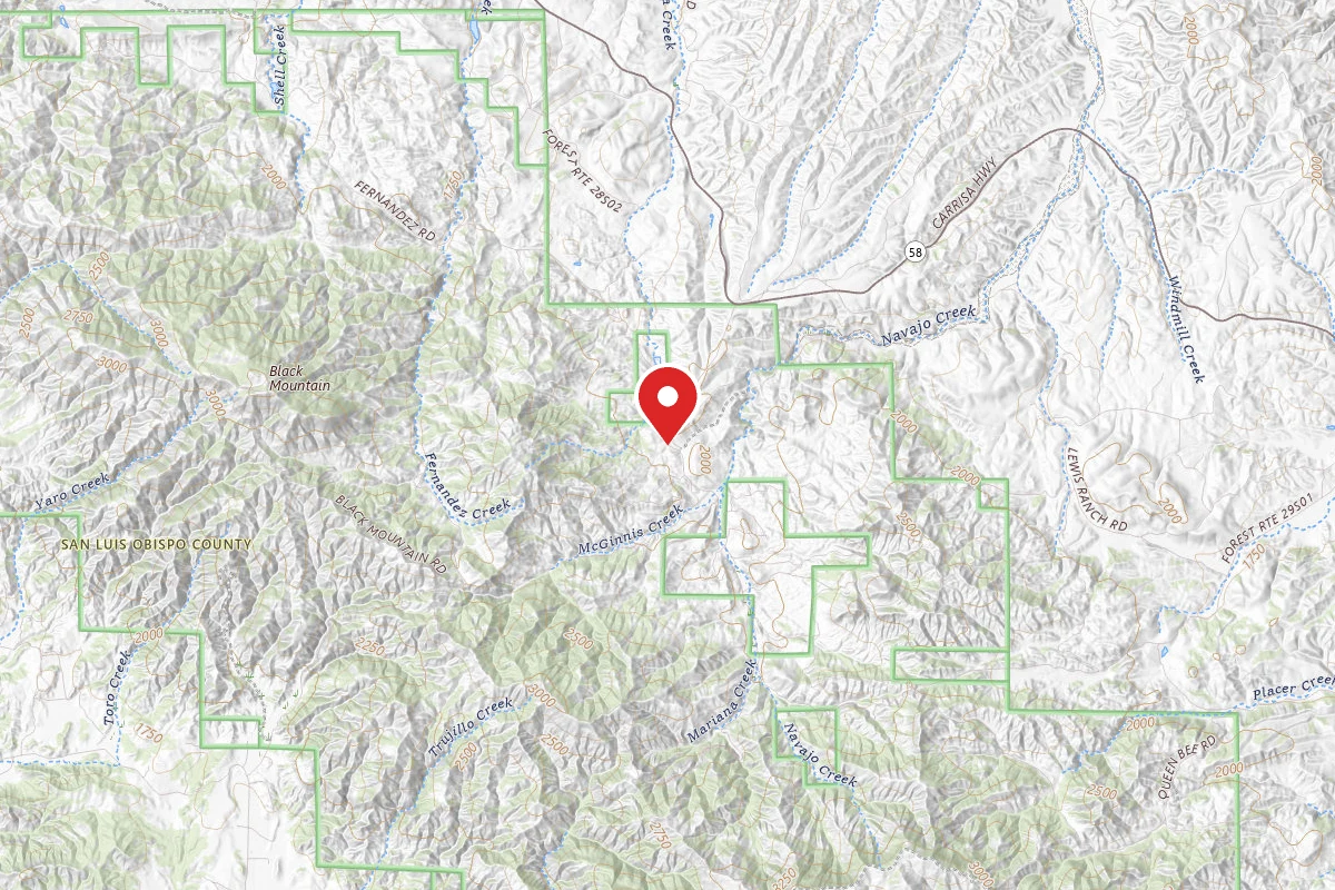 Los Padres National Forest dispersed camping