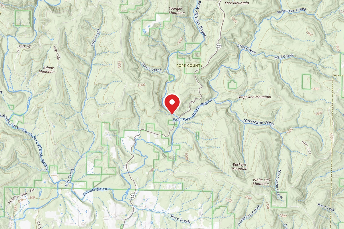 Middle Fork Dispersed Site AR Ozarks