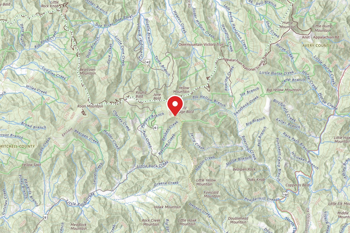 Grassy Ridge Bald - Dispersed BackCountry