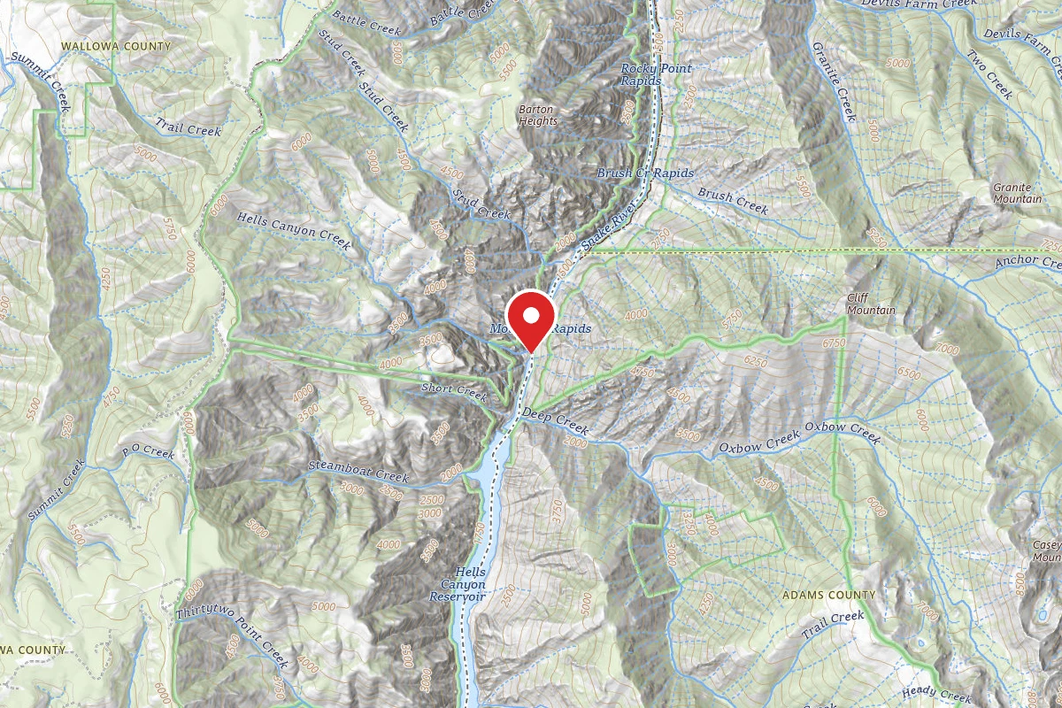 Hells Canyon Creek Boat Launch