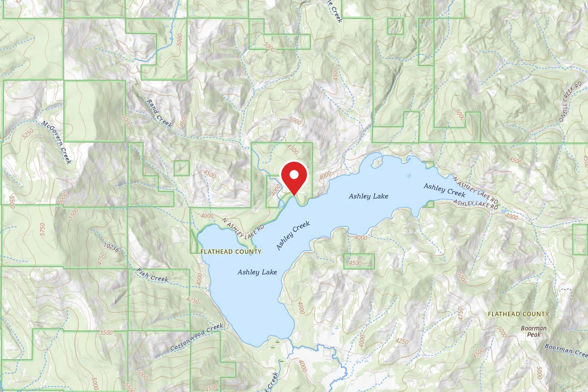Flathead National Forest Ashley Lake Boat