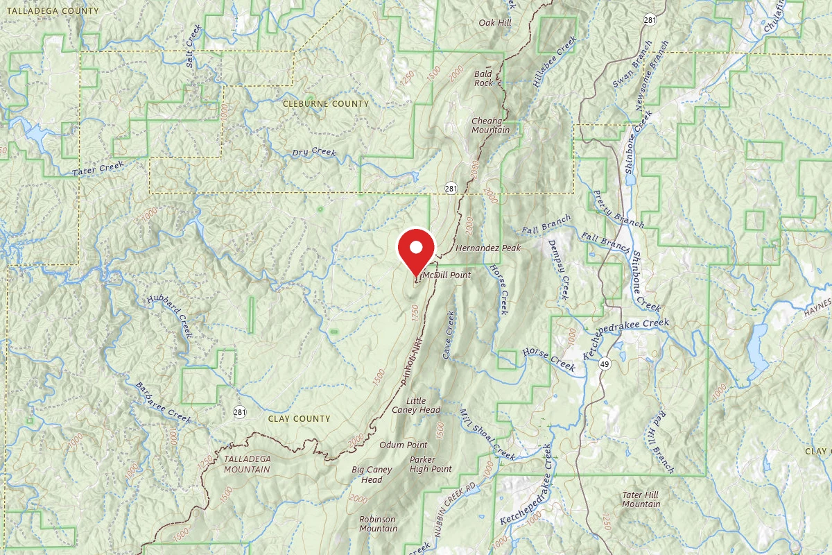 Pinhoti Backpacking Site near McDill