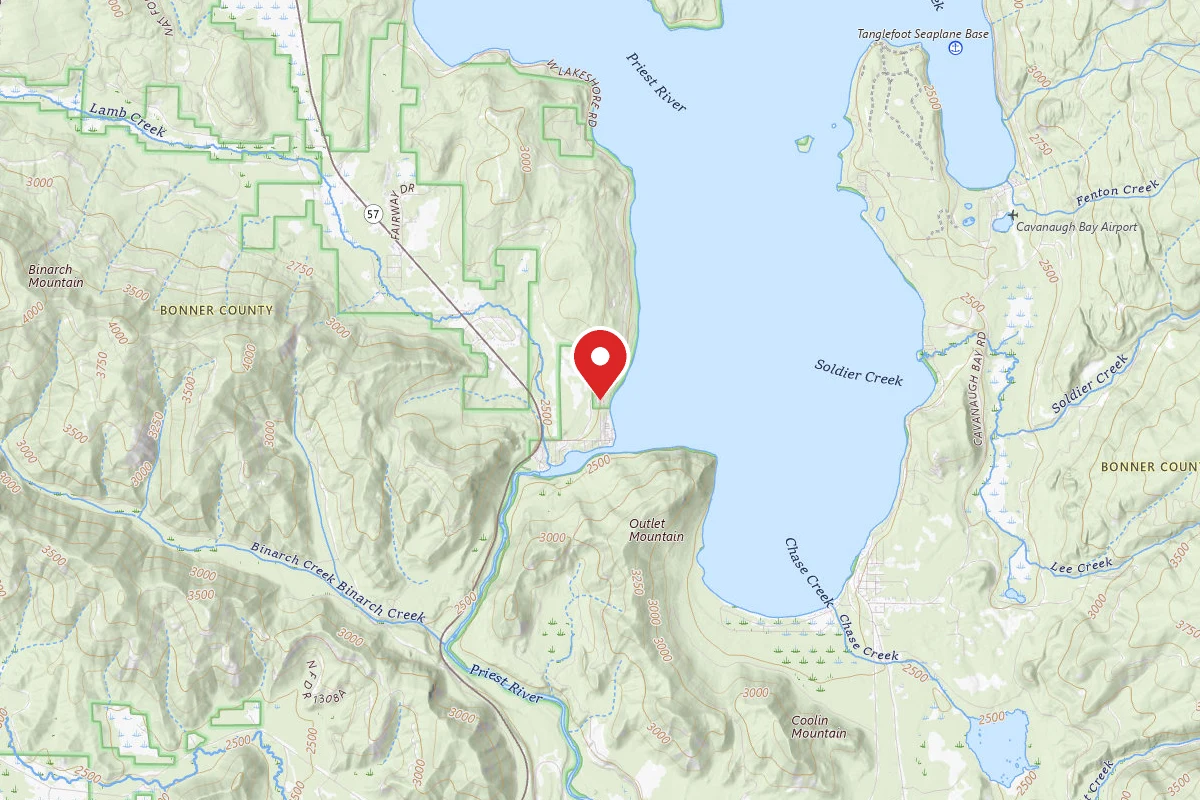 Outlet at Priest Lake Campground