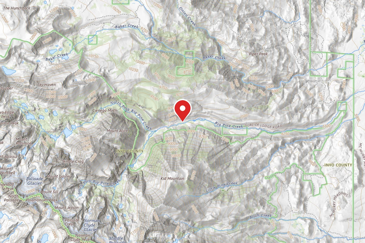 Inyo National Forest Palisade Glacier Group Camp