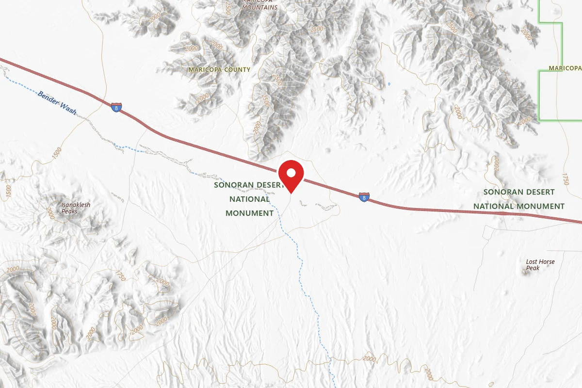 BLM Sonoran Desert National Monument - Road #8011 Overlander Dispersed camping