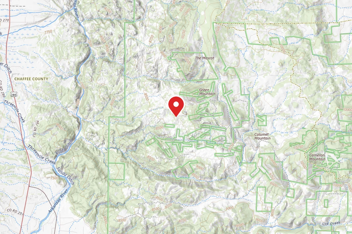 Dispersed Site near 38.6505, -105.9928