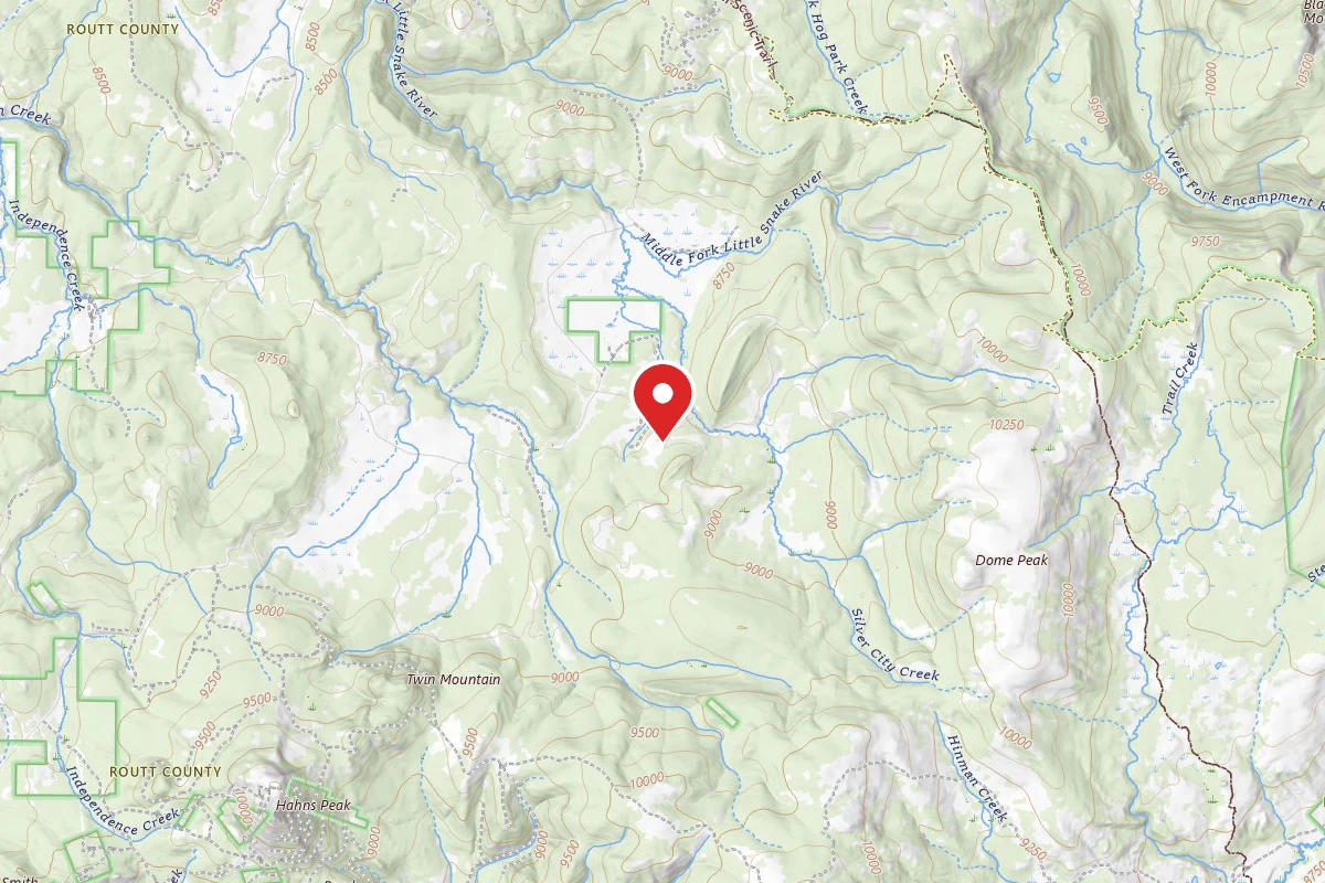 Dispersed Site near 40.8865, -106.8689