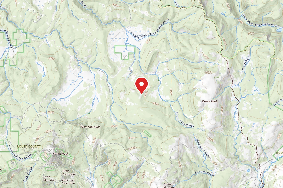 Dispersed Site near 40.8767, -106.8643