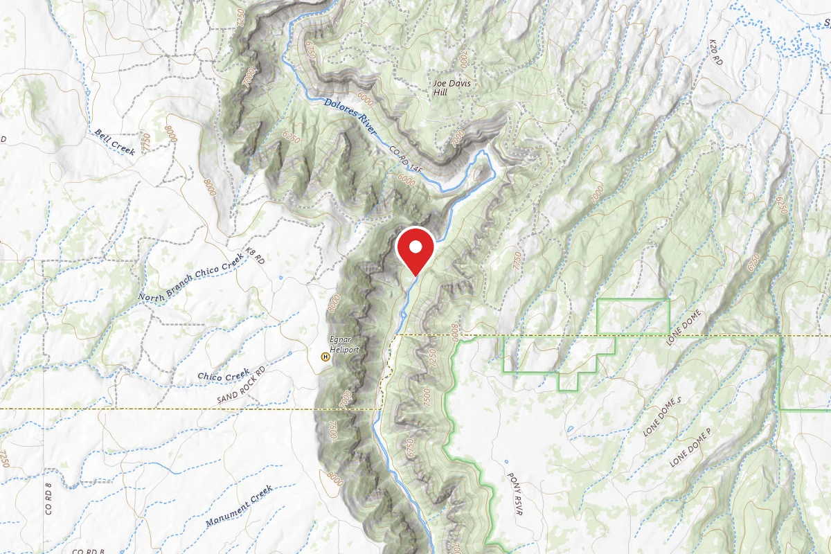 Dispersed Site near 37.9068, -108.8118