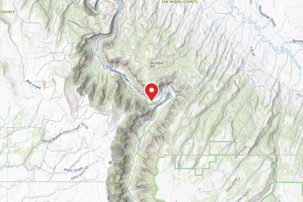 Dispersed Site near 37.9243, -108.8062