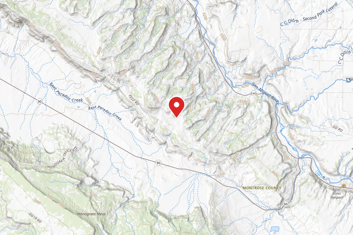 Dispersed Site near 38.2500, -108.6730