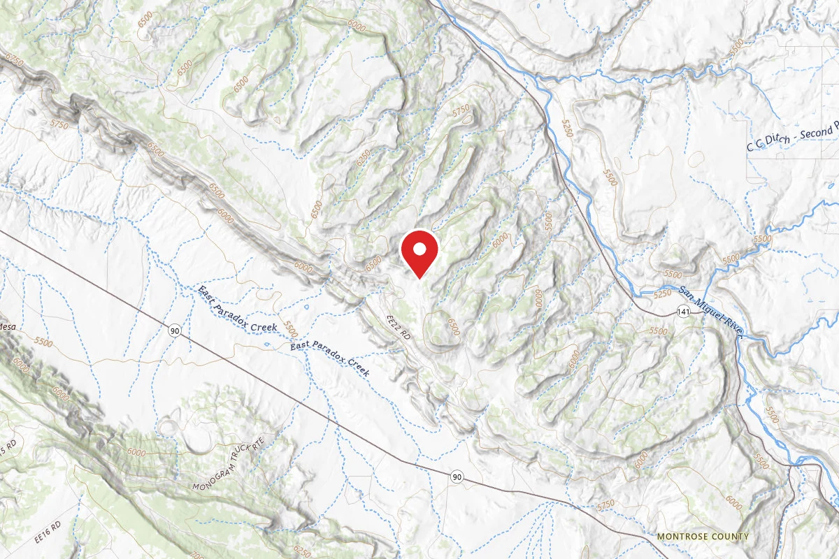 Dispersed Site near 38.2672, -108.6927