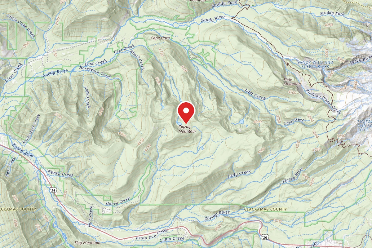 Dispersed Site near 45.3499, -121.8332