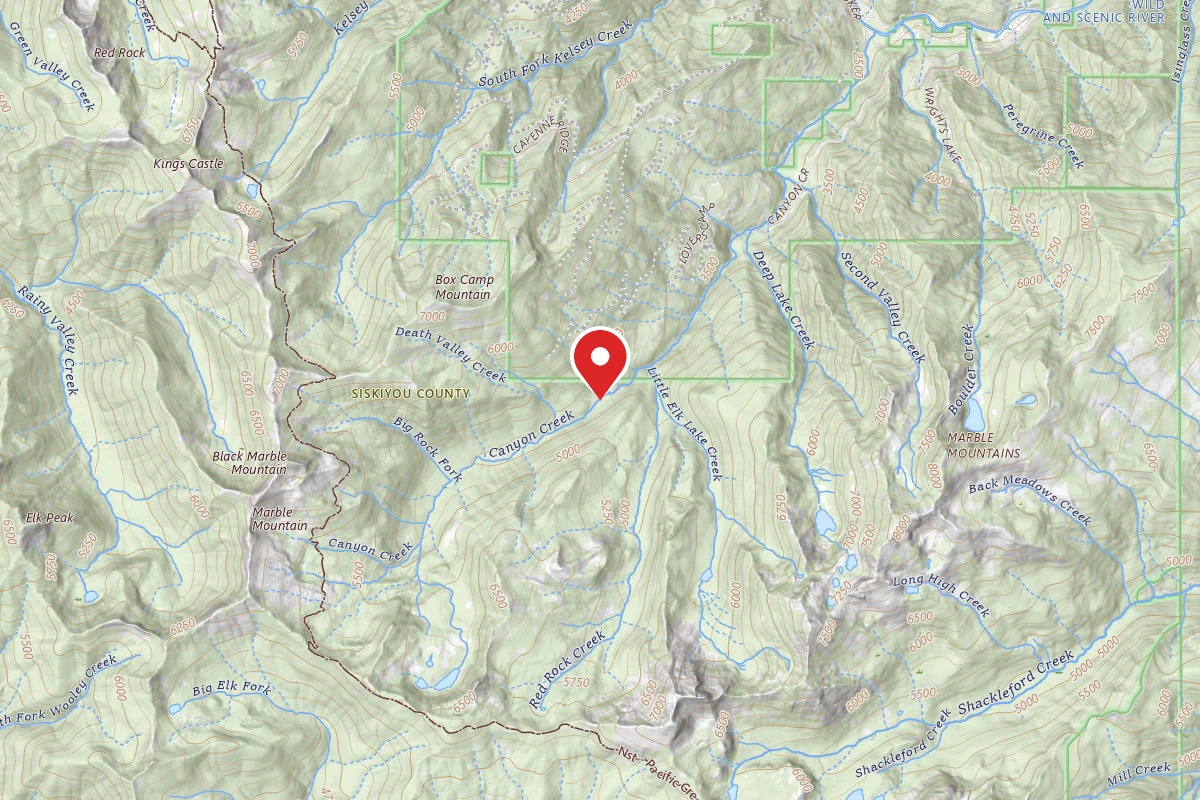 Dispersed Site near 41.5858, -123.1513