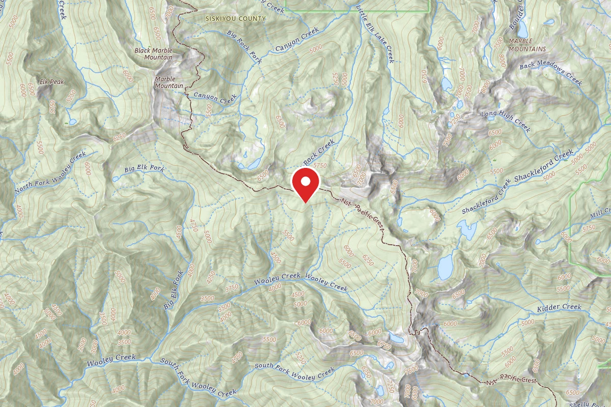 Dispersed Site near 41.5399, -123.1602
