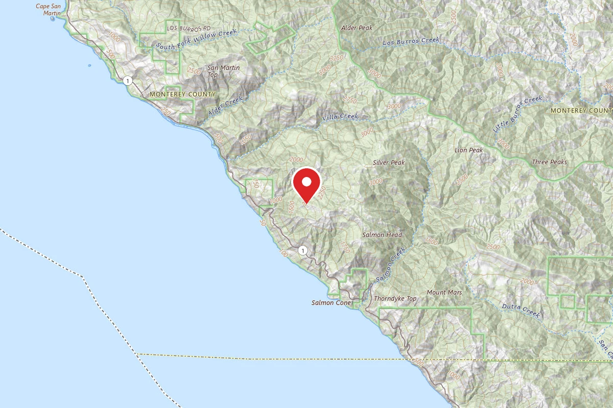 Dispersed Site near 35.8376, -121.3807