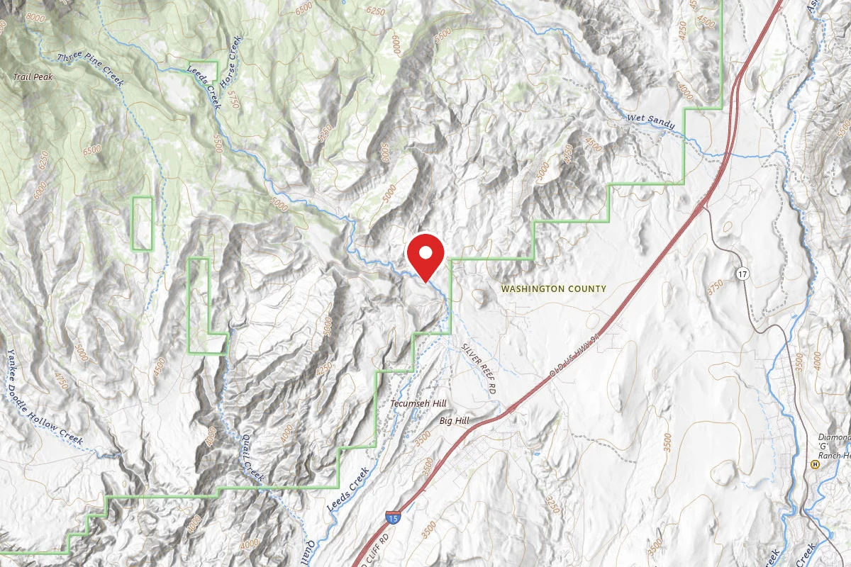 Leeds Canyon Dispersed Camping