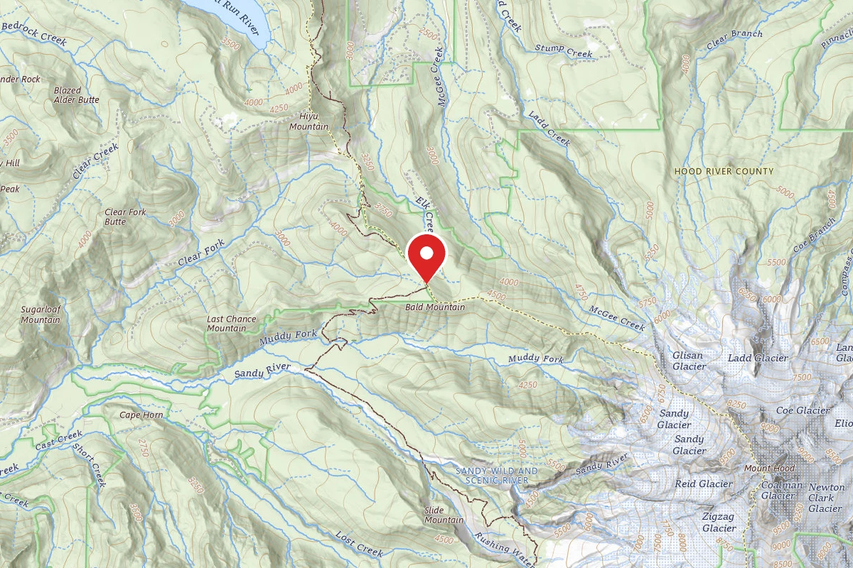 Dispersed Site near 45.4057, -121.7787
