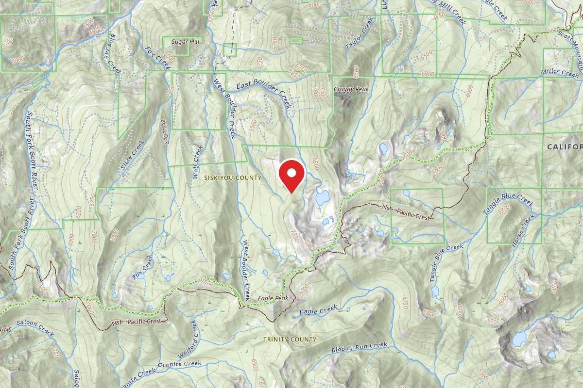 Dispersed Site near 41.2322, -122.7952