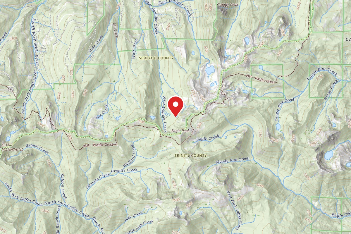 Dispersed Site near 41.2106, -122.8047