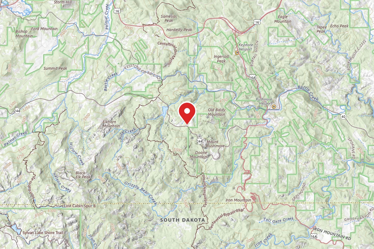 Dispersed Site near 43.8877, -103.4695