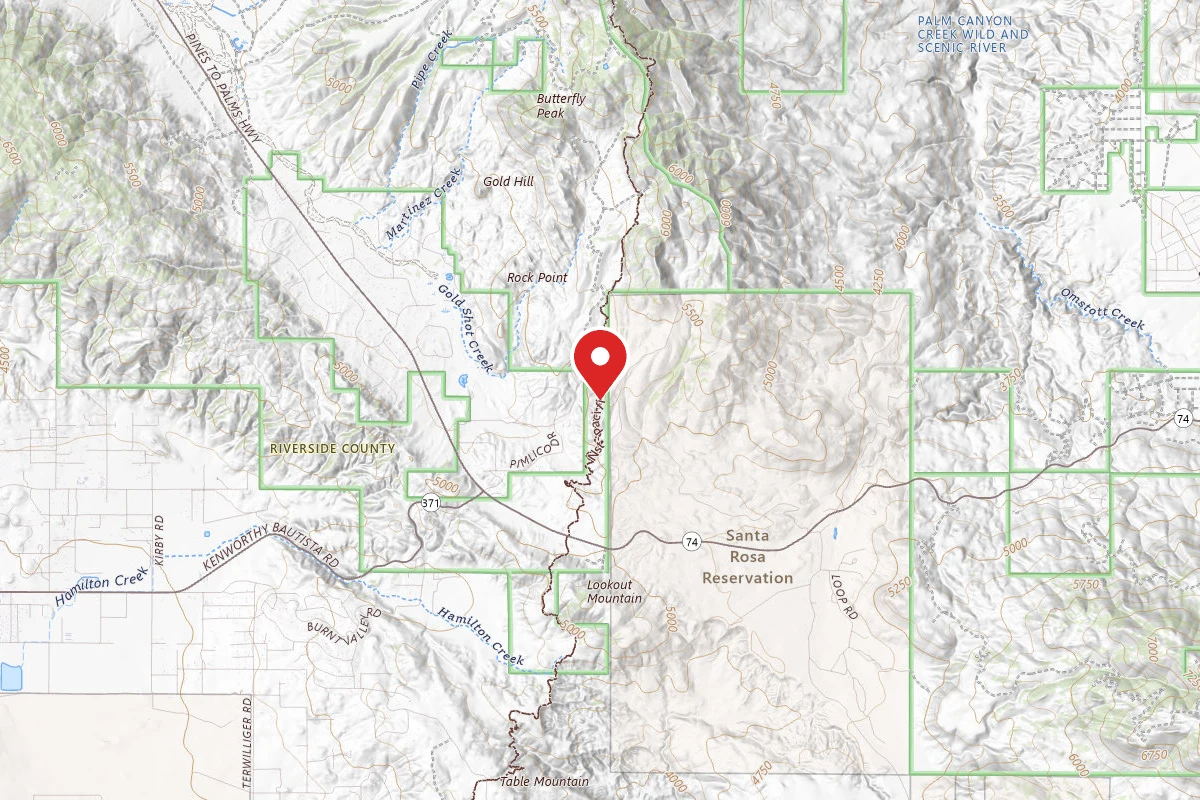Dispersed Site near 33.5826, -116.5714
