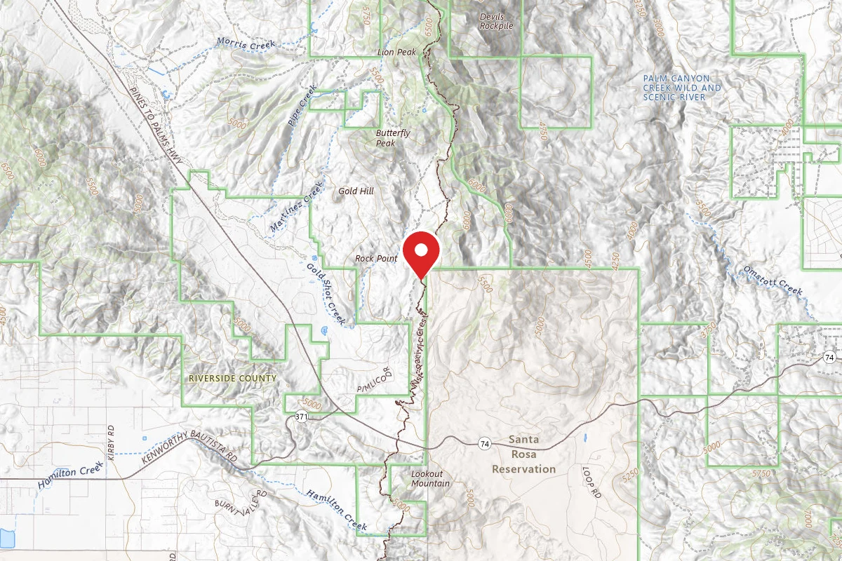 Dispersed Site near 33.5956, -116.5713